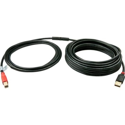 Cable USB 2.0 A Macho a B Macho 10 m Lindy Negro/Rojo