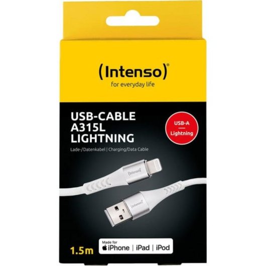 Cable USB Intenso 7902102 1,5 m USB A a USB C/Micro USB-A/Lightning Blanco