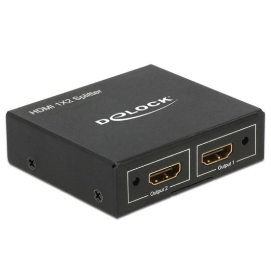 Divisore Video HDMI DeLOCK 87701 2x HDMI Nero Metallo 340 MHz