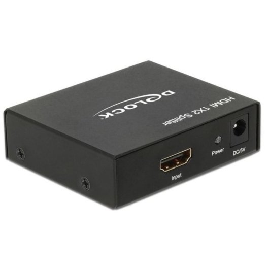 Divisore Video HDMI DeLOCK 87701 2x HDMI Nero Metallo 340 MHz
