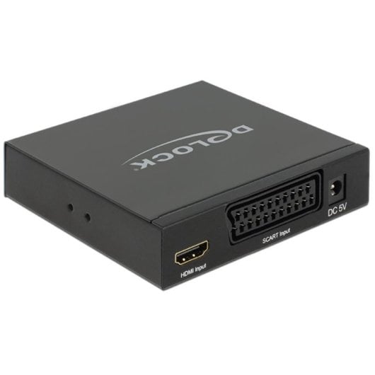 Convertidor de vídeo DeLOCK 62783 SCART a HDMI 1080p Negro Metal