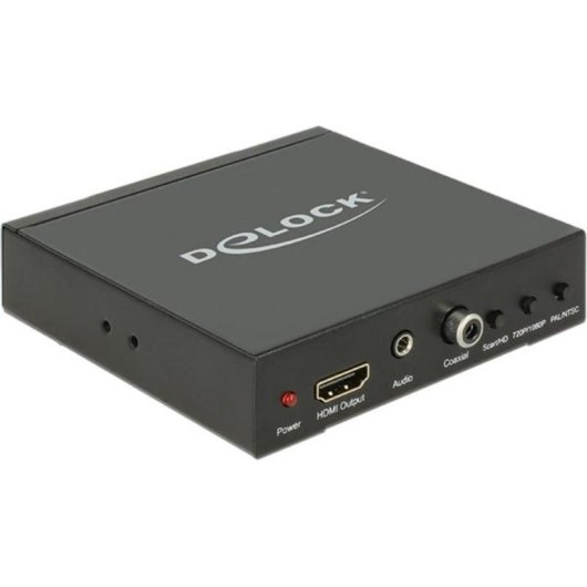 Convertidor de vídeo DeLOCK 62783 SCART a HDMI 1080p Negro Metal