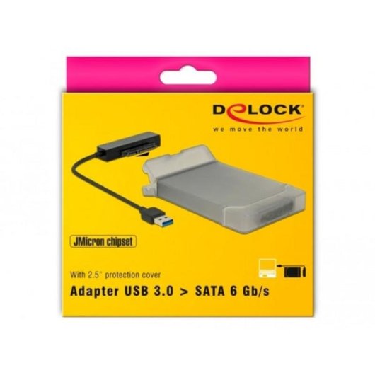 Convertidor USB 3.2 Gen 1 a SATA DeLOCK 62742 para disco duro de 2.5"