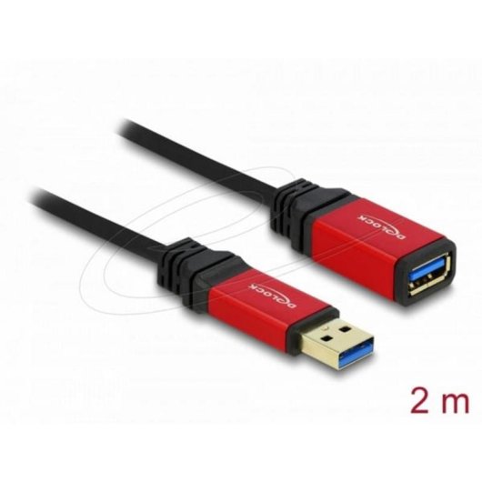 Cable de extensión USB 3.2 Gen 1 DeLOCK 2 m, USB-A macho a USB-A hembra