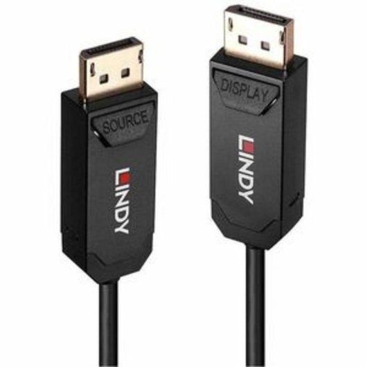 Cable DisplayPort 2.0 Lindy 10 m Fibre Optique Hybride Noir