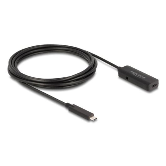 USB-C-Verlängerungskabel DeLOCK 80027 3 m USB 3.2 Gen 2 10 Gbit/s Schwarz