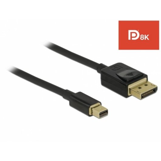 Cabo DisplayPort 1.4 DeLOCK 84927 1 m Mini DisplayPort para DisplayPort Preto