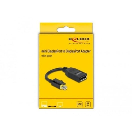 Adaptador Mini DisplayPort 1.4 para DisplayPort DeLOCK 0,15 m