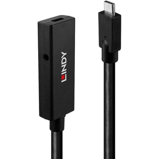 Cable alargador USB-C Lindy 43364 5 m USB 3.2 Gen 2 10 Gbit/s Negro