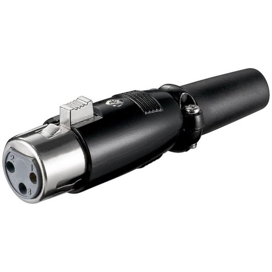 Conector XLR 3-pin Hembra Goobay 11680 Negro
