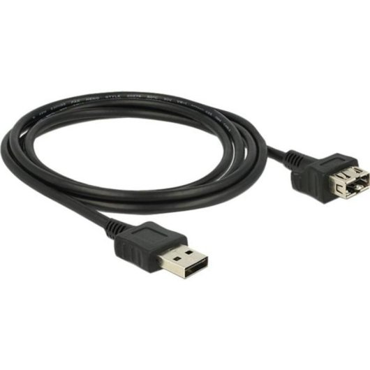 USB-Verlängerungskabel 2.0 DeLOCK 2 m Schwarz