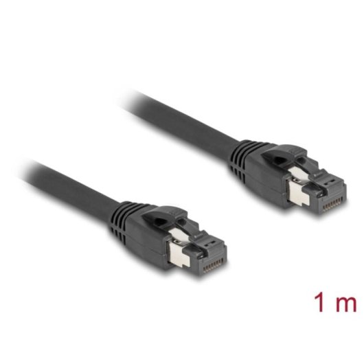 Cable de red DeLOCK RJ45 Cat.8.1 S/FTP 1 m hasta 40 Gbps negro