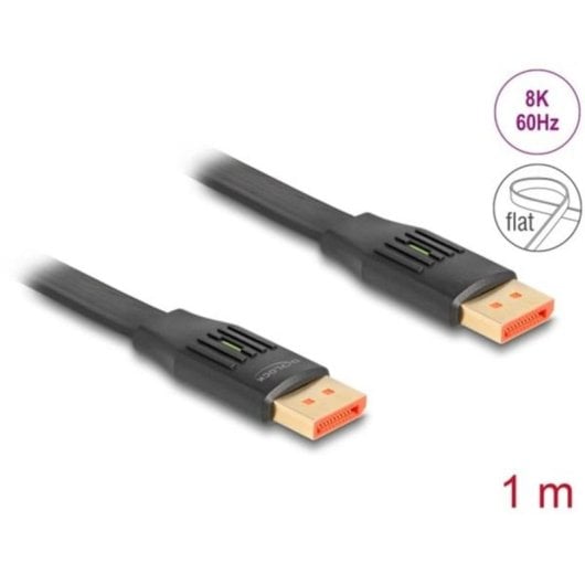 Cabo DisplayPort 8K 60 Hz 1 m DeLOCK Plano