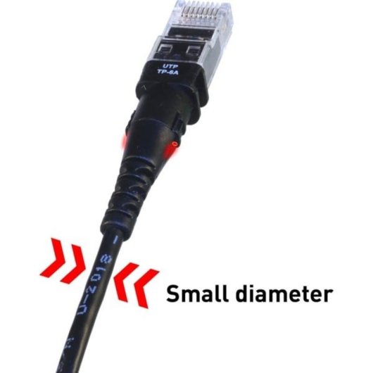 Cavo di rete PatchSee TP-6A-U/8 2,4 m Cat6a U/UTP Nero