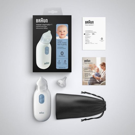 Aspiratore nasale elettrico Braun BNA 100 bianco