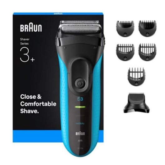 Gesichtsrasierer Braun 735483 Kabellos 45min Nass- und Trockenrasur Flexible Scherfolie