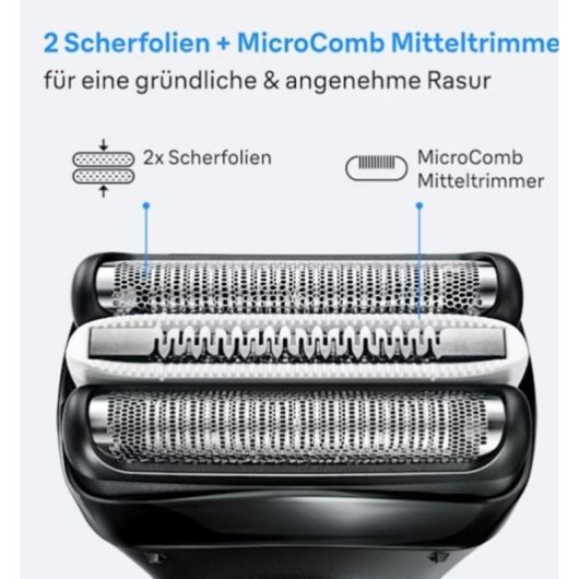 Gesichtsrasierer Braun 735483 Kabellos 45min Nass- und Trockenrasur Flexible Scherfolie