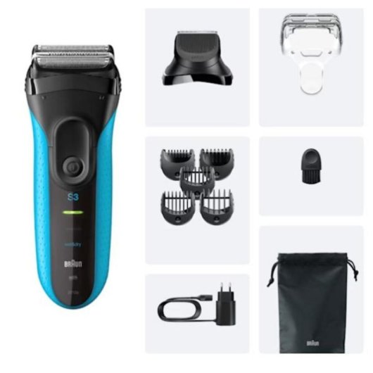 Gesichtsrasierer Braun 735483 Kabellos 45min Nass- und Trockenrasur Flexible Scherfolie