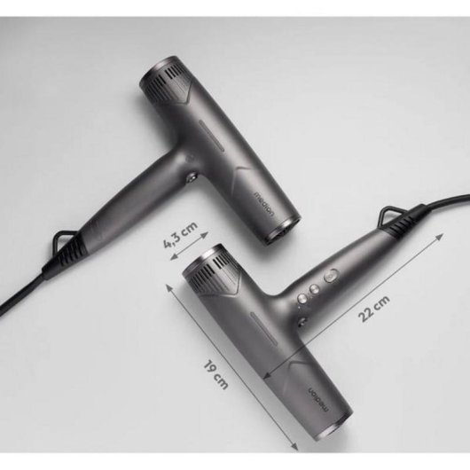 Secador de Cabelo Iónico Medion LIFE HD2 MD19984 1740W 3 Temperaturas 3 Velocidades Difusor Cinzento