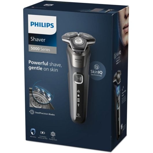 Rasoir Visage Philips Shaver Series 5000 S5887/13 Sans Fil 60min Sec et Mouillé 3 Lames Charge Rapide