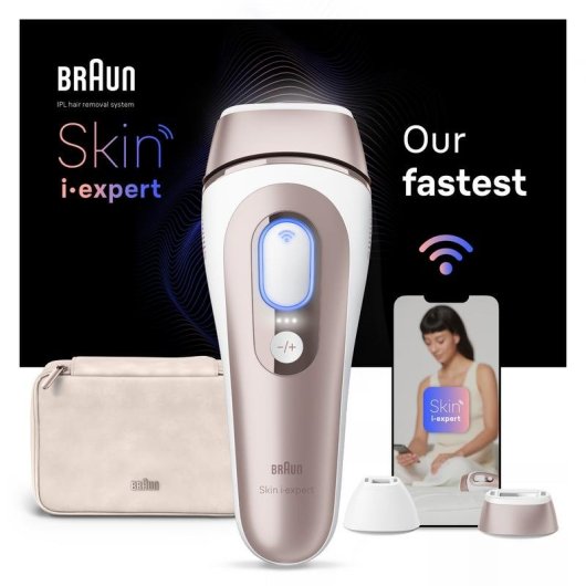Depiladora Luz Pulsada IPL Braun Skin i-expert PL7147 10 Niveles Facial y Corporal App Inteligente