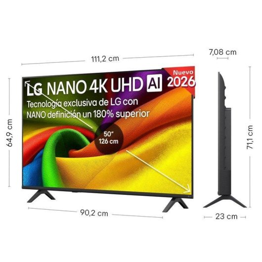 TV LG NanoCell 50NU850B6LA 50" 4K UltraHD 60Hz Smart TV WebOS HDR10 Dolby Digital Plus