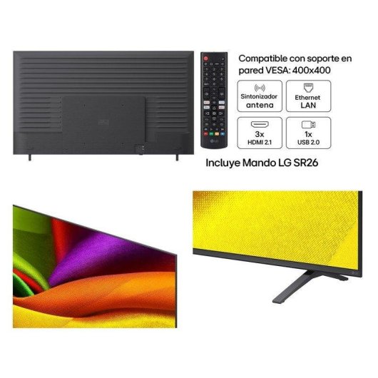 TV LG NANO 4K UHD AI 85NU850B6LA 85" 4K UltraHD 60Hz Smart TV WebOS HDR10 Pro