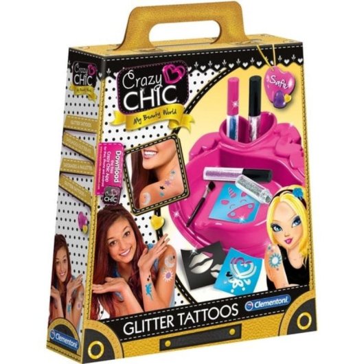 Kit para tatuajes temporales Clementoni Crazy Chic Multicolor