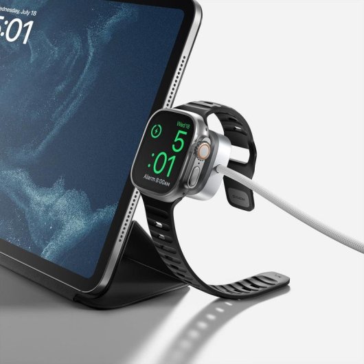 Ladegerät USB-C Nomad 100W Power Delivery 2 Ports 1,5 m Silber Weiß