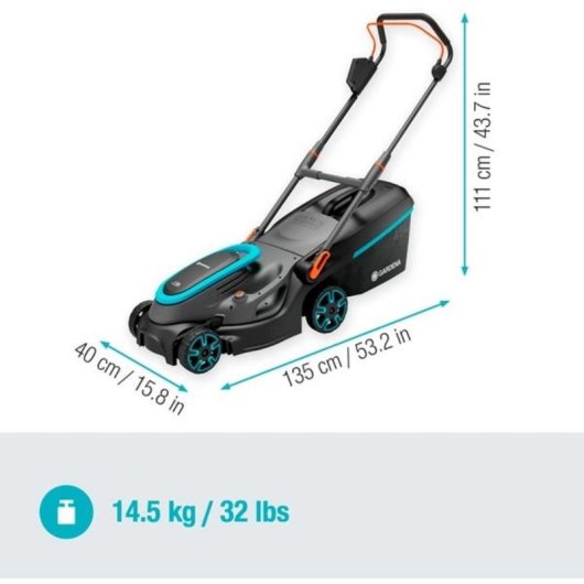 Cortacésped a batería Gardena PowerMax 37/36V P4A Solo 36V 500 m²