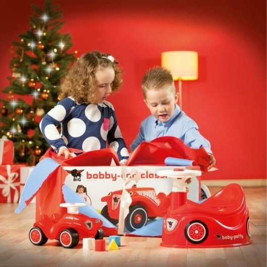 Orinal infantil BIG Baby-Potty rojo con respaldo y volante