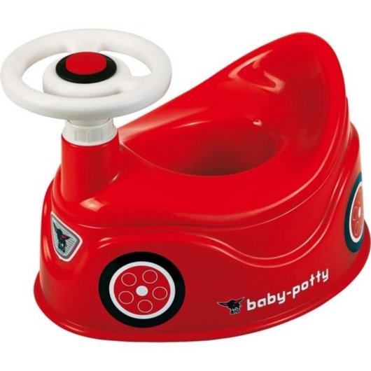 Orinal infantil BIG Baby-Potty rojo con respaldo y volante