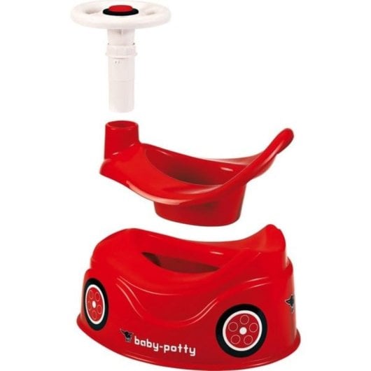 Orinal infantil BIG Baby-Potty rojo con respaldo y volante