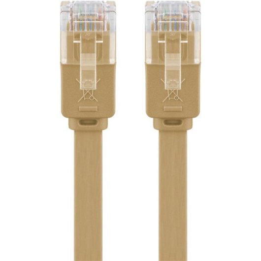 Cavo di rete Goobay 95887 5 m Cat6 U/UTP RJ-45 marrone chiaro