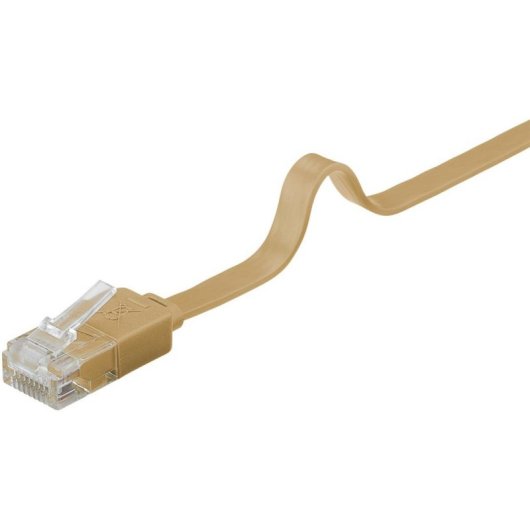 Cavo di rete Goobay 95887 5 m Cat6 U/UTP RJ-45 marrone chiaro