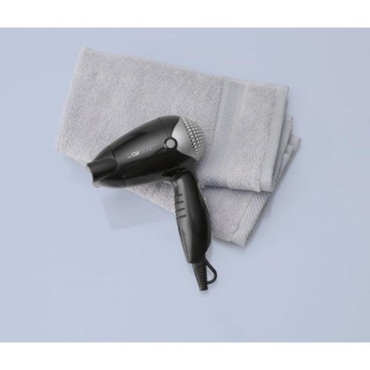 Sèche-cheveux de Voyage Clatronic HT 3393 1200W 2 Températures 2 Vitesses Léger Blanc Gris
