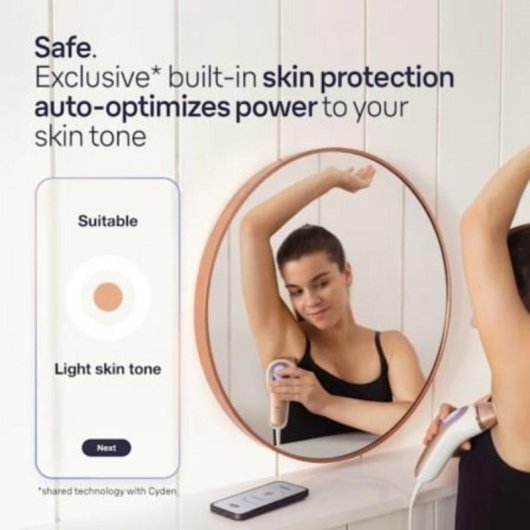 Épilateur Lumière Pulsée IPL Braun Silk-épil 7 PL7253 10 Niveaux 3 Têtes App IA