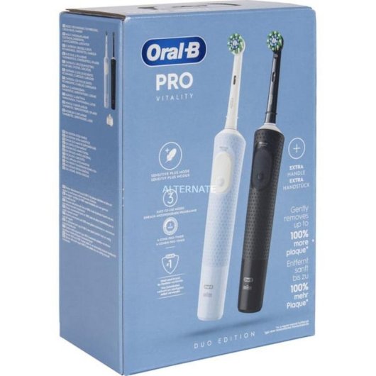 Oszillierende Zahnbürste Braun Oral-B Vitality Pro 3 Modi 2 Bürstenköpfe Timer