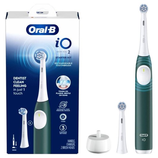 Escova de Dentes Elétrica Braun Oral-B iO Series 2 3 Modos 2 Cabeças Sensor Pressão Temporizador