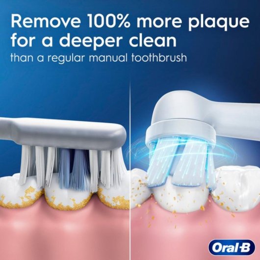 Escova de Dentes Elétrica Braun Oral-B iO Series 2 3 Modos 2 Cabeças Sensor Pressão Temporizador