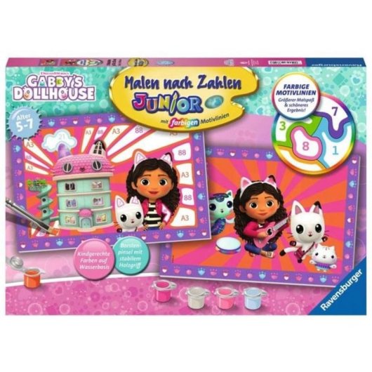 Kit de peinture par numéros Ravensburger Gabby's Dollhouse pour enfants