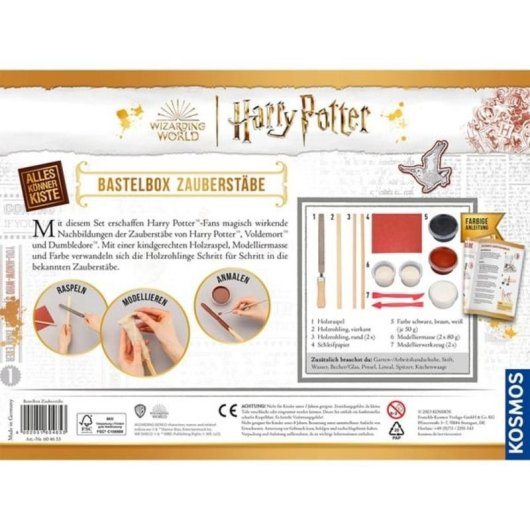 Kit de création Kosmos pour enfants, baguettes Harry Potter, 8-12 ans