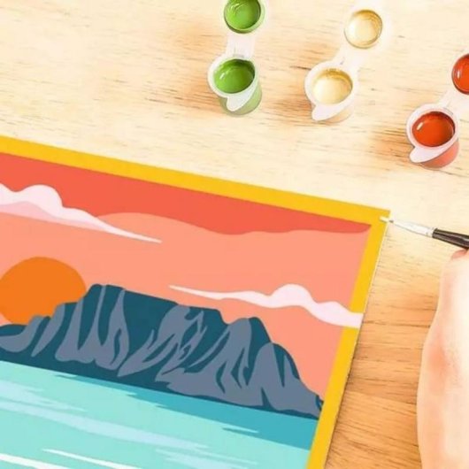 Ravensburger CreArt Malen nach Zahlen Set Sonnenuntergang am Strand 30x40 cm