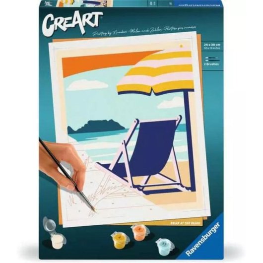 Kit di pittura a numeri Ravensburger CreArt Rilassamento in spiaggia