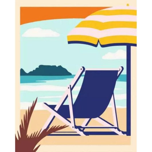 Kit di pittura a numeri Ravensburger CreArt Rilassamento in spiaggia