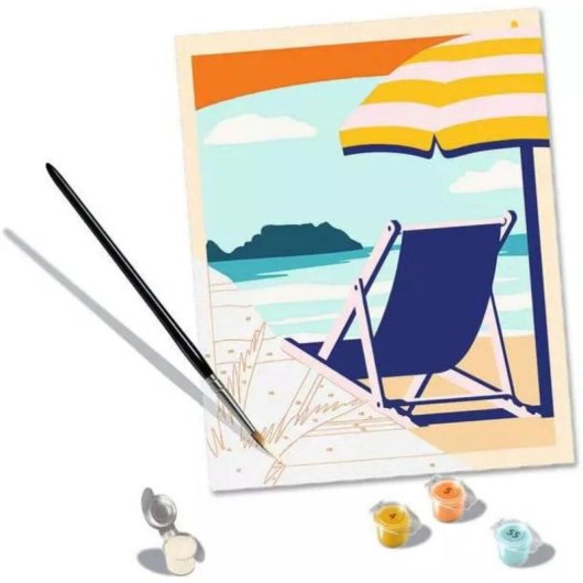 Kit di pittura a numeri Ravensburger CreArt Rilassamento in spiaggia