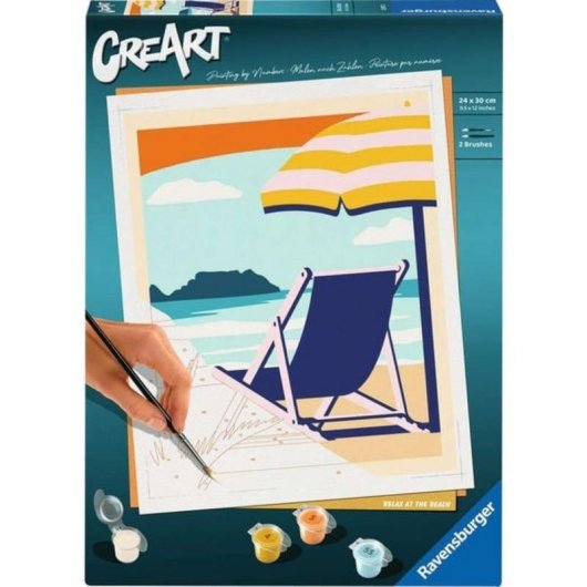 Kit di pittura a numeri Ravensburger CreArt Rilassamento in spiaggia