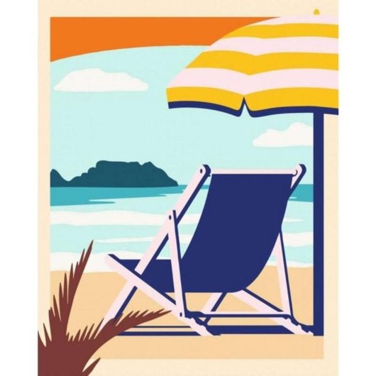 Kit di pittura a numeri Ravensburger CreArt Rilassamento in spiaggia