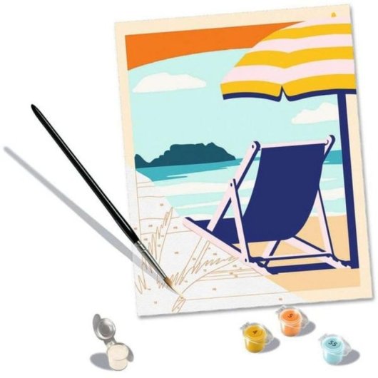 Kit di pittura a numeri Ravensburger CreArt Rilassamento in spiaggia