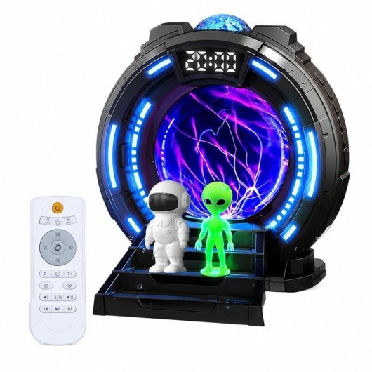 Proyector Klack Portal Interestelar con Bola de Plasma y Aurora Boreal